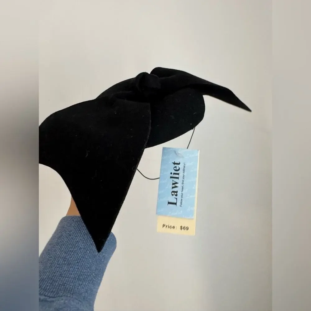 NWT Lawliet Handmade Wool Felt Women Angel Wings Fascinator Hat